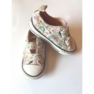 Converse All Star Toddler Girls Size 6 Low Top Sneakers Rainbow Unicorn‎ Castle